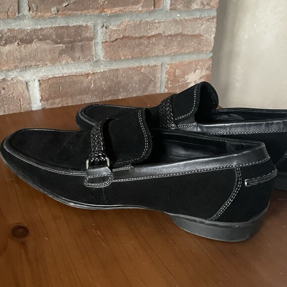 Kenneth Cole Big Band Suede Loafers Men's 7.5M Black Slip On Dress Shoes - Picture 12 of 14